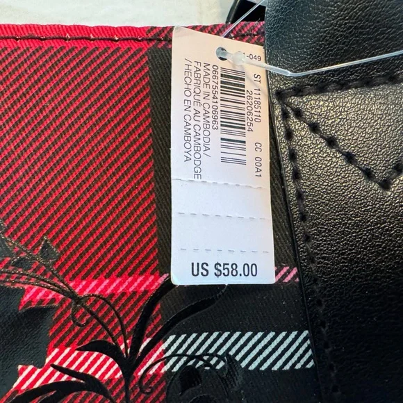 Victoria's Secret Red Plaid Tote Bag - Picture 3 of 4